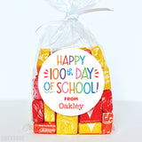 Colorful "Happy 100th Day of School" Labels
