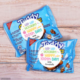 Pink & Pastels "Hip Hip Hooray" 100th Day of School Labels