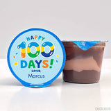 Blue "Happy 100 Days" 100th Day of School Labels