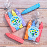 Blue "Happy 100 Days" 100th Day of School Labels