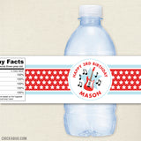 Rock Star Birthday Party Water Labels