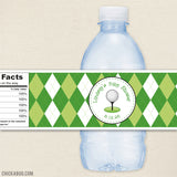 Golf Baby Shower Water Bottle Labels