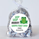 "Hop Hop Hooray" Frog Back to School Stickers