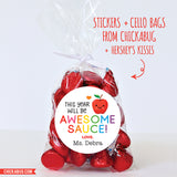 "Awesome-Sauce" Applesauce Back to School Stickers