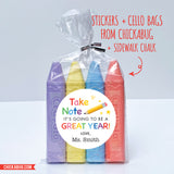 Pencil "Take Note" Back to School Stickers