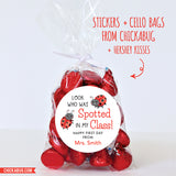 Ladybugs "Spotted In My Class" First Day of School Stickers