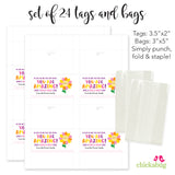 "You Are Amazing!" Flower Everyday Gift Paper Tags and Bags