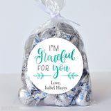 Calligraphy "I'm Grateful For You" Stickers