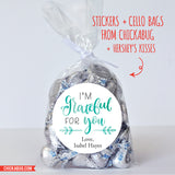 Calligraphy "I'm Grateful For You" Stickers