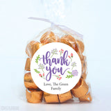 Floral "Thank You" Stickers