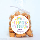 Pastel Rainbow "Thank You" Stickers