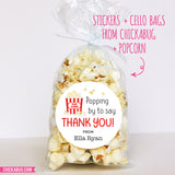 Popcorn Box "Popping By To Say Thank You" Stickers