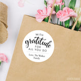 "With Gratitude" Everyday Gift Stickers