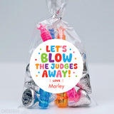 "Let's Blow the Judges Away" Stickers