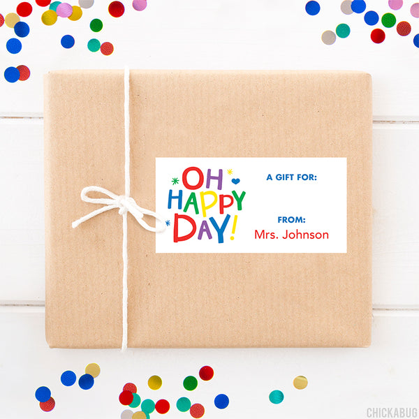 "Oh Happy Day!" All-Occasion Gift Labels