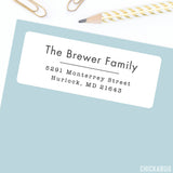 Modern Type Return Address Labels