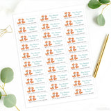 Cute Winter Foxes Address Labels