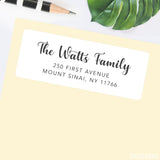 Black Script Address Labels