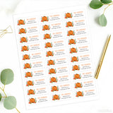 Pumpkin and Autumn Leaves Address Labels