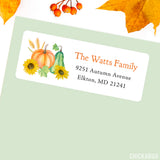 Pumpkins and Sunflowers Address Labels