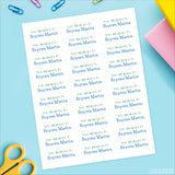 Blue "This Belongs To" Labels