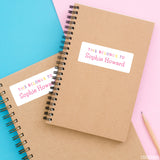 Pink "This Belongs To" Labels