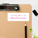 Pink "This Belongs To" Labels