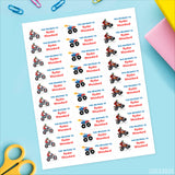 Dirt Bike, Monster Truck & ATV "This Belongs To" Labels