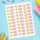 Taco, Pizza & Donut "This Belongs To" Labels