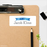 Blue Banner "This Belongs To" Labels