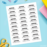 Black and White Banner "This Belongs To" Labels