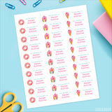 Pink Sweets "This Belongs To" Labels