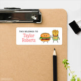 Cute Snack Food Friends "This Belongs To" Labels