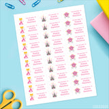 Blonde Princess "This Belongs To" Labels