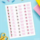 African-American Princess "This Belongs To" Labels