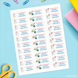 Astronaut with Blonde Hair "This Belongs To" Labels