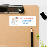Astronaut with Blonde Hair "This Belongs To" Labels