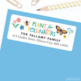 Plant For Pollinators Gardening Address Labels