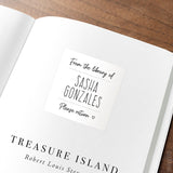 Black & White "Please Return" Bookplate Labels
