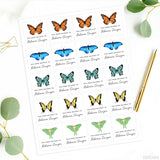 Butterfly "This Book Belongs To" Bookplate Labels
