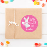 Pink Easter Bunny Stickers