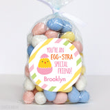 "Egg-stra Special Friend" Pink Easter Stickers