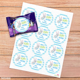 "Have a Hoppy Easter" Stickers - Blue