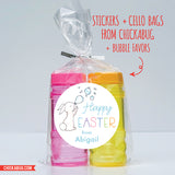 Bunny Blowing Bubbles Easter Stickers