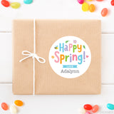 Colorful "Happy Spring" Stickers