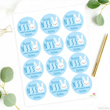 Blue "Bunny Noses" Easter Stickers
