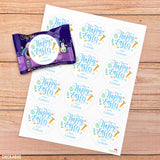 Blue Calligraphy Happy Easter Stickers