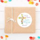 "He Is Risen" Religious Easter Blessings Stickers