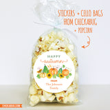 Pumpkins & Gourds "Happy Autumn" Stickers