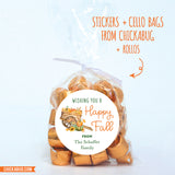 Festive Pumpkin Cart "Happy Fall" Stickers